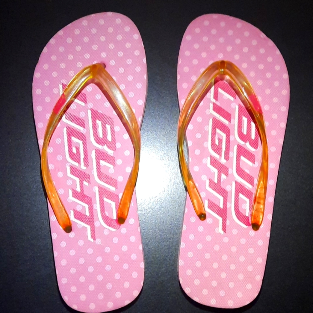 Bud Light Flip Flops Pink, Size 7-8 New Without Tags